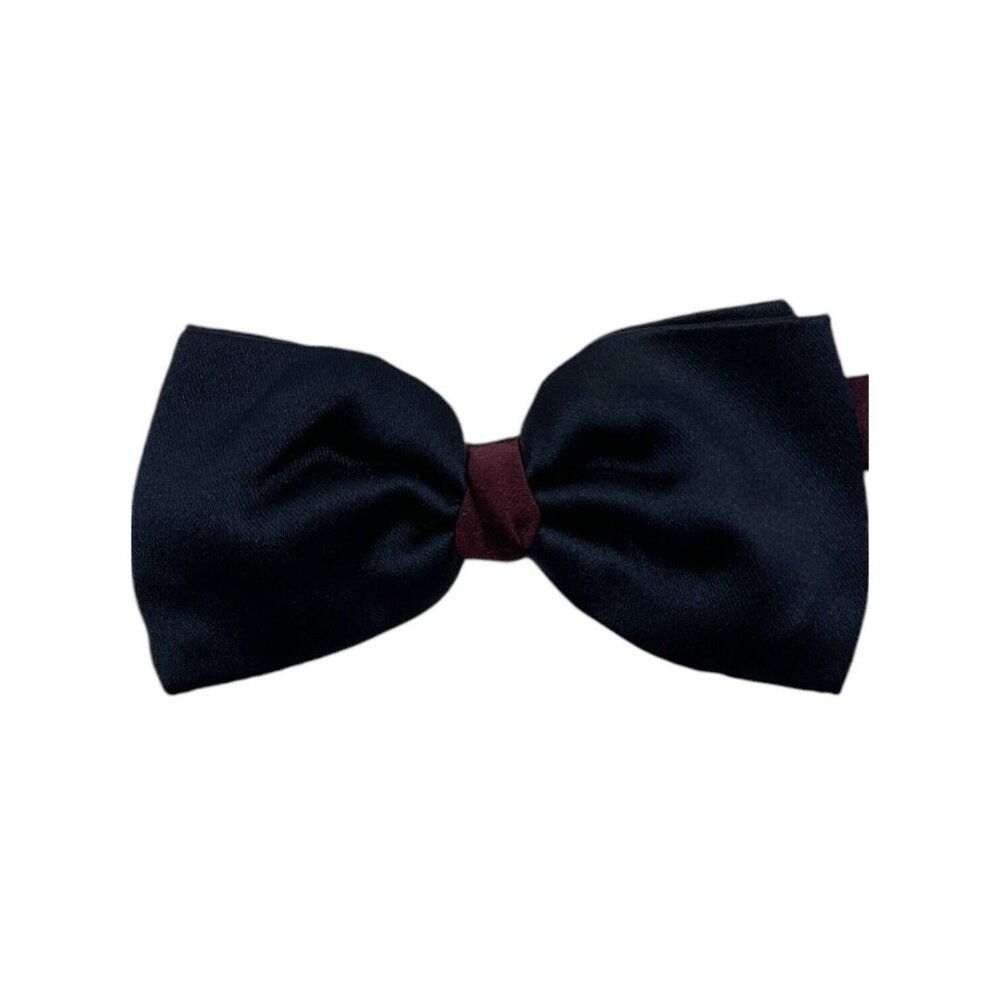 CO-OP Men's 100% Silk LUXURY Bow Tie Solid Blue W:2.5" EUC